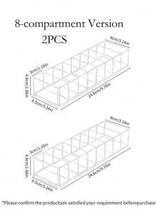 1个/2个装超大透明PP指甲油收纳盒 - 可堆叠美甲工具整理盒，沙龙级美容配件盒 - 無色 - 查看 10