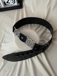 Vintage Inspired Y2K Studded Rhinestone Belt - Edgy Chic Waist Chain For Hot Girls - Multicolor - View 9