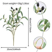 1PC/2PCS Retro And Light Luxury Style Simulation Olive Cuttings With Black Olive Bionic Branches And Leaves Decorate The Living Room And Study With A Natural Texture, Desktop, Home Soft Furnishings, Long-Lasting Decorative Arrangement Flower Materials - Short Olive Cuttings - View 4