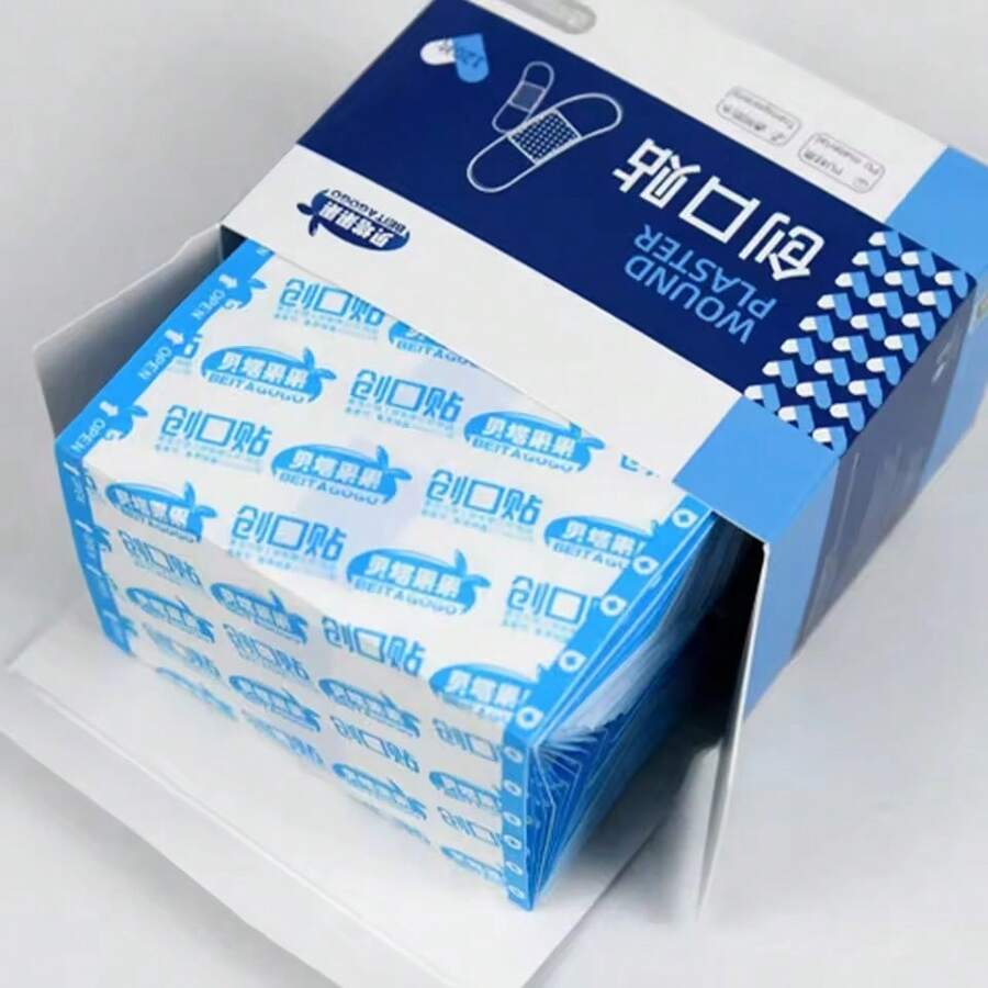 120pcs/Set Disposable Waterproof High Elastic Bandages, First Aid Plasters, Outdoor Sports Bandages, Personal Care First Aid Kit - Multicolor - View 1