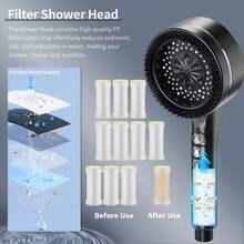 1pc High Pressure Handheld Shower Head With 8pcs Imported Filter, Easy Installation, No Electricity Required, Suitable For Home Use, Bathroom Accessories | Practical Bathroom Products | Eye-Catching Shower Head, Shower Head And Hose Bathroom Accessories Bathroom Tools - Multicolor - View 11