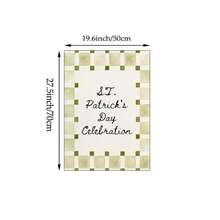 1/3幅圣帕特里克节墙画，绿色三叶草小妖精帽子帆布印刷画 | 圣帕特里克节乡村风装饰画，适用于卧室、客厅或办公室家居装饰，爱尔兰节日格子图案海报，圣帕特里克节礼物，不含画框 - 彩色 - 查看 15
