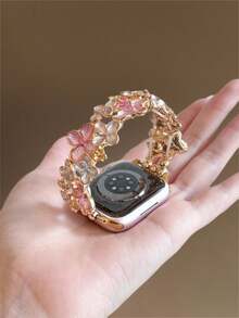 Chic Apple-Inspired Artistic Floral Doodle Stretch Bracelet With Freely Adjustable Sizing | Artistic & Playful Doodle Design, Compatible With Apple Watch Ultra/SE/Series 11/10/9/8/7/6/5/4/3/2/1 | Fits 38mm 40mm 41mm 42mm 44mm 45mm 46mm 49mm - 38/40/41mm (s10) 42mm - View 3