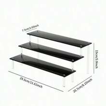 1个亚克力化妆品收纳架，多层化妆品收纳架，可用于展示香水、护肤品、化妆品，加固稳固的阶梯式置物架，适用于客厅、浴室、卧室、家居装饰、节日礼物 - 彩色 - 查看 9