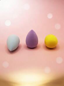 40个迷你水滴形化妆海绵粉扑，干湿两用，不吸水，美妆工具 - 彩色 - 查看 4