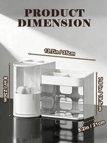 Rotating Makeup Organizer, 2 Tier Face Mask Skincare Organizers And Storage For Bathroom Countertop, Counter Cosmetic Holder For Dresser, Multi-Grid Storage With Brush Holder, Large Capacity Storage, White Bathroom Counter Organizer, Jewelry Organizer, Nail Polish Organizer, Pantry Organizers, Drawer Organizers, Snack Containers, Bathroom Organizer, Bath Toy Storage, Bathroom Decor, Bathroom Stuff Shower Curtain, Skincare Cream Perfume Lipstick Dresser Counter, Valentines Gift - 白色 - 查看 9