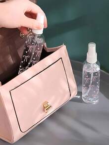 粉色蝴蝶结心形可重复灌装喷雾瓶 - 可重复使用的便携式喷雾瓶，适用于精油、香水和护肤品，适合美发沙龙、厨房、浴室、花园、旅行和商务用途，母亲节礼物，春季装饰，旅行必备品（图案随机裁剪） - 彩色 - 查看 7