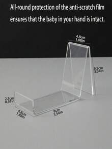 1pc Acrylic L-Shaped High-Heel Sport Shoe Support Stand For Display, With Protective Film - Clear - View 11