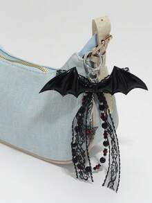 1 buc unic la modă stil gotic cuplu CCB cruce piele liliac dantelă arc DIY breloc - Multicolor - Vizualizare 5