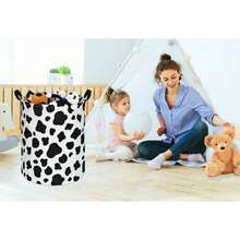 玩具箱、储物箱，适用于家居装饰、衣柜、儿童卧室、洗衣房、礼品篮 - 黑與白 - 查看 5