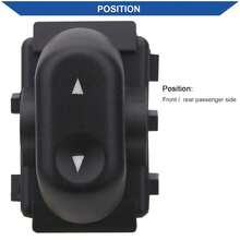 Obaee - Botón de interruptor de na eléctrica delantero y trasero del lado del pasajero compatible con  Crown Victoria F150 Expedition Mercury Marauder Grand Marquis 2003-2008 Lincoln Mark LT - negro - Ver 2