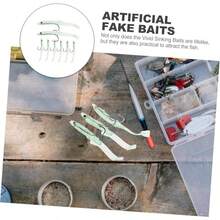 8 Piezas Seuelos de Pesca de Brillantes Kit para Agua y Cebos Artificiales Herramientas de Pesca Reutilizables - Verde claro - Ver 5