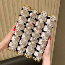 5/10/15/0件装 女士优雅高级仿珍珠水钻装饰发箍，适合日常佩戴和送礼，马尾辫发圈，发绳，橡皮筋发圈，发绳，弹力发圈