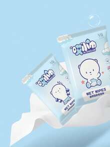 1 Pack Of 10/20/30/50/100/200pcs Mini Portable Hand & Mouth Care Wet Wipes, Care Wet Wipes, 1 Pack Of 10pcs, Pull-Out Cleaning Wet Wipes - Multicolor - View 6