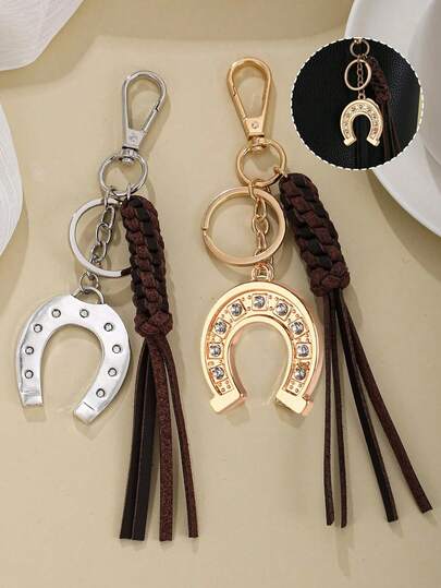 Western Cowboy Style Keychain, Horseshoe Keychain, Horse Pendant Keychain, Funny Keychain, Retro Keychain, Keychain Decoration, Cool Keychain, Holiday Gift, Fashionable Car Key Ring