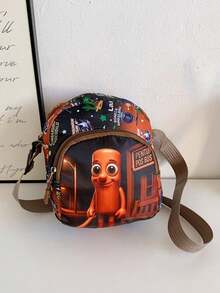 这款山海经典斜挎包，休闲简约，时尚百搭。拉链设计和可调节肩带，让它成为上学、购物和旅行的理想之选。它能轻松收纳日常必需品，是一款百搭单品，也是时尚达人的心头好。它适合各种风格和场合，其强大的风格适应性使其成为馈赠亲友的最佳礼物。 - 山海經卡通胸包 - 查看 12