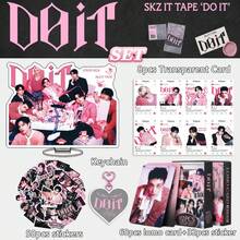 STraykid SET, DOIT/STAY/SKZ SET, Gift Set, Gift Box, Includes 1pc Standee + 8pcs Photocards + 50pcs Stickers + 1pc Keychain + 92pcs Set Cards (60pcs Cards + 32pcs Stickers), Exquisite Gift, Includes Elegant Gift Box, Decorative Ornament, Scrapbooking Stickers - Multicolor - View 9