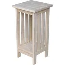Solid Wood Mission Plant Stand - 24 - Unfinished - View 1