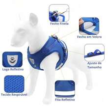 Chest Harness/Collar For Dogs And Cats With Leash For Small And Medium-Sized Pets, Comfortable Vest. - 玫紅色 - 查看 2