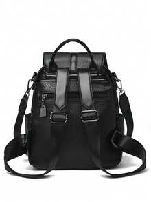 Women's Backpack, New Fashion Soft Leather Travel Casual Multi-Function Large Capacity Mommy Backpack, Exquisite Minimalist Personalized