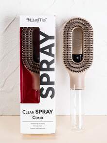 WANMEI 2-In-1 Spray Hair Brush, Transparent White, Mist Spray Brush, Built-In Water Tank, Soft And Flexible Comb Teeth, Dry And Wet Styling Spray Brush, Suitable For Curly, Straight And Wavy Hair, Moisturizing Hair Brush, Curling Brush, Detangling Brush, Women's Brush, Hair Styling, Travel, Hair Care Products, Hair Tools, Hair Accessories, Hairstylist, Hair Salon, Hair Styling Equipment - Multicolor - View 4