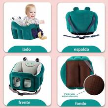 Asiento de Apoyo para Bebé, Sofá de Felpa Suave con Forma de Rana, Silla para Aprender a Sentarse, Mantener una Postura Cómoda para Bebés de 5 a 24 Meses de Material Tela de Terciopelo, Perfecto para que los bebés lo usen mientras comen, viajan y juegan. También es un excelente regalo para Navidad, Halloween y Año Nuevo.También es un excelente regalo de Navidad, Halloween o Año Nuevo - Verde - Ver 6