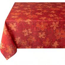 Mantel de Tela con Estampado de Flor de Pascua 132.08 cm por 177.80 cm Rojo 60x104 1 - Rojo - Ver 1