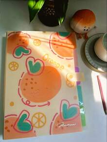 5-Pocket Expandable File Folder, Letter/A4 Size, Fruit Pattern