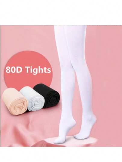 Adult Women's Flesh-Colored Ballet/Dance Tights, White Ballet Stockings For Performance And Practice