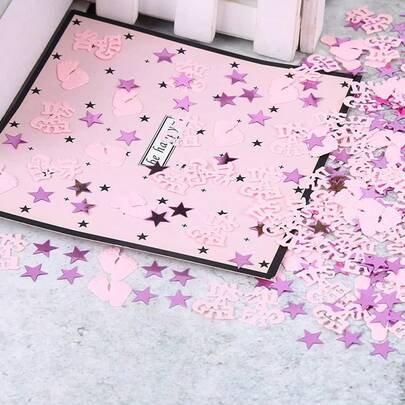 1 paquete de decoraciones para fiesta de cumpleaños - Confeti de papel brillante para baby shower, fiesta de bautizo