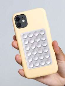 5pcs Silicone Phone Ring Holder, Suction Cup Phone Stand, Hands-Free Phone Handle, Ring Holder, Compatible With Android, White + Black + Pink + Transparent + Rose Red - Multicolor - View 9