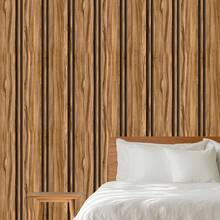 Adhesive Wallpaper With Rustic Oak Wood Ribbed Pattern, Thick Strips - Multicolored 2 - View 20