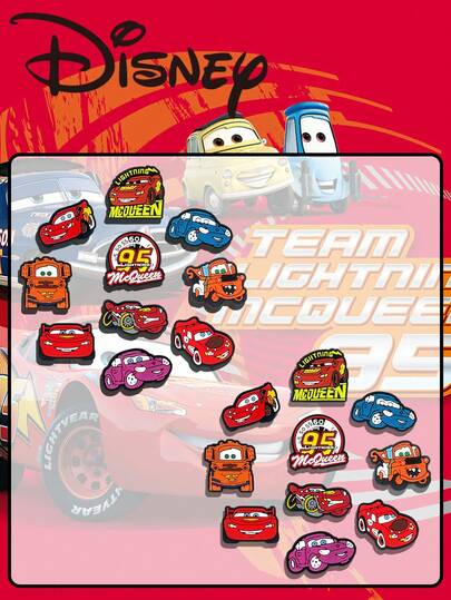 Disney 20pcs/Set Cartoon Car Shoe Charms - Removable PVC Shoe Decorations, Multiple Colors (Red, Blue, Pink, Etc.), Cute DIY Sandal Accessories, Birthday, Christmas, Valentine's Day Gifts, Shoe Decorations,Shoe,Spring Summer Picks,Brides Maid Gifts,Room,Bedroom Deccor,Bedroom Deccor,Beach,Travel,For Men,For Women,Vacation