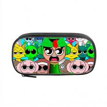 1pc Box Printed Pen Bag Music Game Primary And Secondary School Pencil Stationery Bag New Year's Gift, Valentine's Day Gift, Easter Gift (Stochastic Style) - Multicolor - View 6