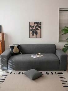 1件装经典宽条纹沙发套，高弹力，可拉伸且不易变形，适合所有季节，适用于家庭、办公室、客厅、厨房，单人、双人、三人、四人、五人沙发。 - 深灰色 - 查看 4