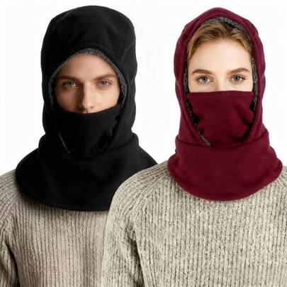 2026 New Unisex Autumn And Winter Outdoor Warm Hat/Cap/Hood, Double-Layer Hat Design, Balaclava Hat, Suitable For Cycling/Skiing/Fishing, Can Be Used In Combination, Soft And Comfortable, Suitable For Both Men And Women, Outdoor Leisure Hat.