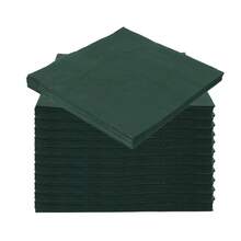20pcs/Set, 40pcs/Set, 60pcs/Set Thick & Soft Absorbent Dark Green Solid Color Party Napkins, 2-Ply Soft Paper Napkins, 33cm*33cm When Unfolded, Suitable For: Wedding, Tea Party, Birthday Party Decorations, Party Decorations, Party Supplies, Holiday Decorations, Holiday Supplies - Dark Green - View 5
