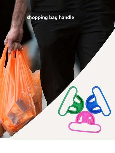 1/2pcs Heavy Duty Shopping Bag Handles, Plastic Grocery Bag Handles, Portable Tote Bag Handles, Grocery Bag Carrying Handles, Hands-Free Design, Comfortable Grip, Suitable For Shopping, Buckets, Etc. | Comfortable Grip, Reusable, Easy To Carry