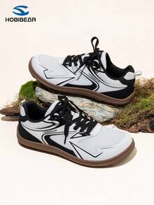 HOBIBEAR 1双高品质女士透气网面赤足跑鞋，加宽鞋楦，橡胶防滑外底，零落差极简训练徒步鞋 - 淺灰色 - 查看 1