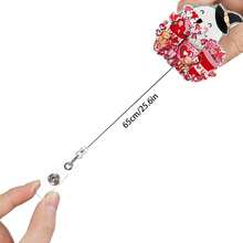 1pc Valentine's Day Gift Heart Shaped Retractable Badge Reel, Nurse/Doctor ID Card Holder - Multicolor - View 3