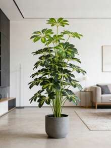 1 件塑料人造植物，人造叶枝，适用于派对、家居装饰、情人节、礼物 - 黃色 - 查看 1