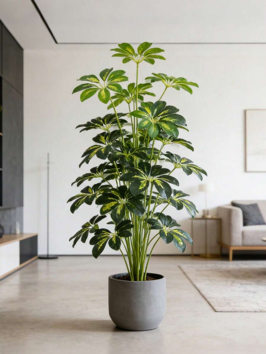 1 件塑料人造植物，人造叶枝，适用于派对、家居装饰、情人节、礼物 - 黃色 - 查看 1