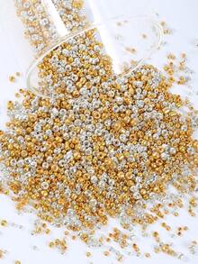 2/3/4mm Golden Silvery Glass Seed Beads, Loose Spacer Seed Beads For Jewelry Making, DIY Bracelets Necklaces Earrings Craft Accessories - Glass Seed Beads - View 4