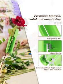 1pc Rose Thorn Remover, Flower Stem Leaves Thorn Stripper, Plastic Flower Stem Remover, Leaf Stripper, Stem Cutter, Portable Floral Gardening Tool, Suitable For Rose Leaf Stripper, Fresh Flower Cleaning Cutter, Used To Remove Leaves In Home Flower Shop Gardening Flower Arranging - Multicolor - View 6