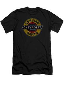 Chevrolet Genuine Chevy Pair Distressed Sign T-Shirt - Black - View 1