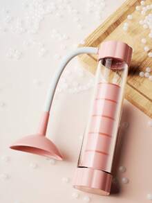 1个便携式呼吸哑铃，腹式呼吸练习，提升肺活量、腹肌、盆底肌和面部核心肌群，可调节呼吸训练器（面部和腹肌训练） - 粉色/蓝色 | 肺活量、核心腹肌和盆底肌锻炼器 | 便携式家用健身器材，呼吸哑铃