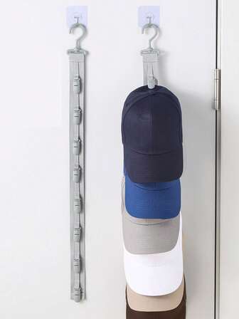 Wall-Mounted Cap Holder Rack, Home Storage Organizer, Space-Saving Wall Organizer, Baseball Cap Rack, Dorm Wardrobe Storage Rack, Door Hook