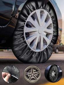 汽车轮胎罩 – 防水、防尘、防紫外线，适用于备胎、雪地胎和普通轮胎，采用 210D 牛津布面料，带工具袋、可调节扣环和收纳袋，备胎罩，轮胎保护罩 - 彩色 - 查看 6