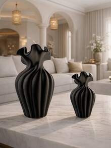 1 chậu cây điêu khắc màu đen mờ, bình trang trí hiện đại, thích hợp để trang trí nhà cửa, bàn phòng khách, quà tặng cho bạn thân. - Nhiều màu - Xem 3