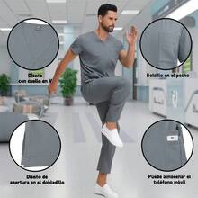 Uniformes Quirurgicos Filipina Hombre Pijama Quirurgica - Gris - Ver 5